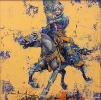 Shan Amrohvi, 12 x 12 inch, Acrylic on Canvas, Figurative Painting, AC-SA-206